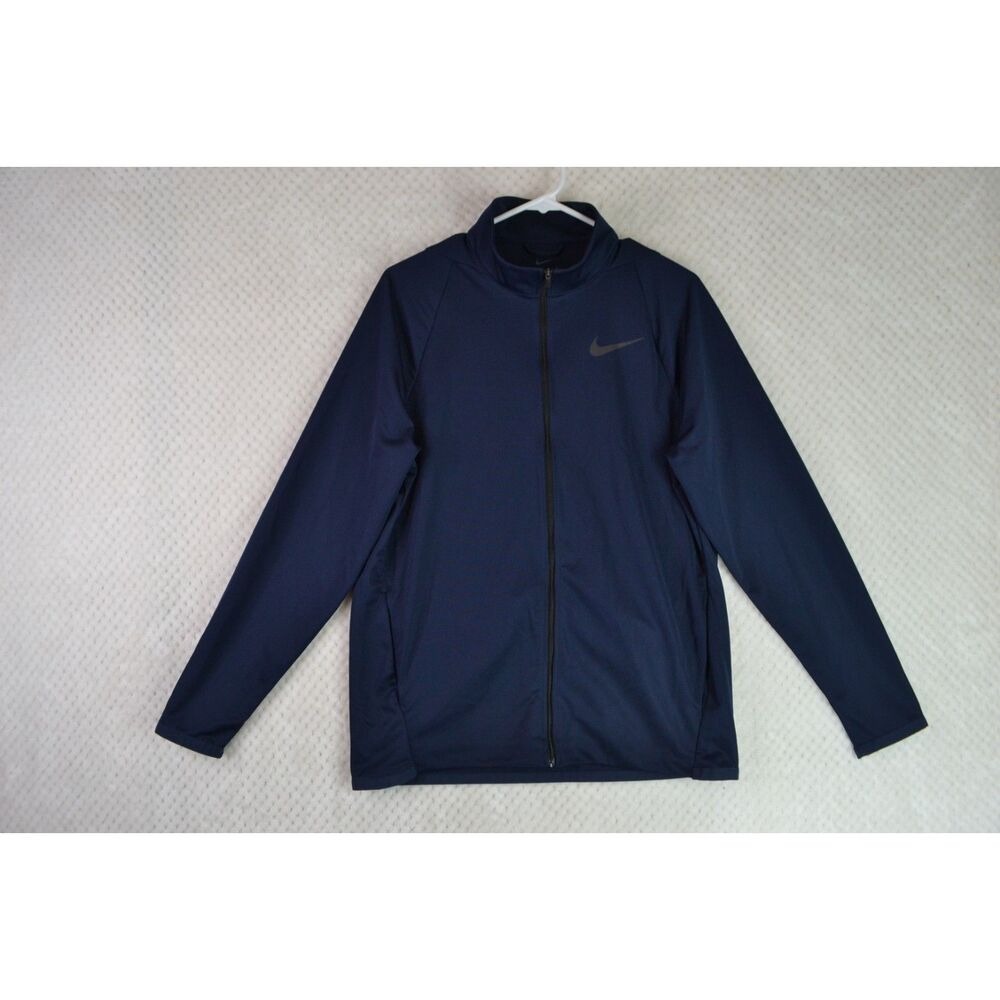 Nike Dri-Fit Training Full Zip Jacket Men's Medium Blue